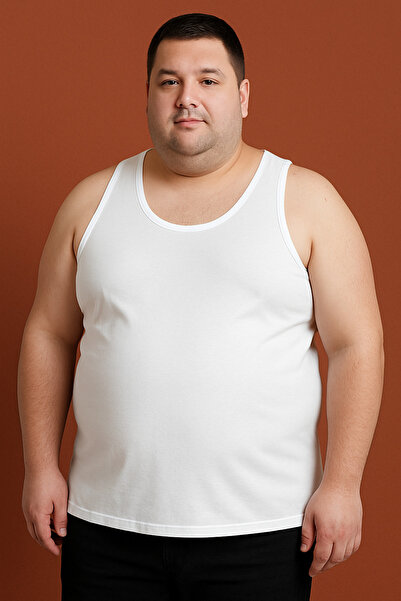 GÜMÜŞ Oversized Men's Tank Top with Straps 100% Cotton