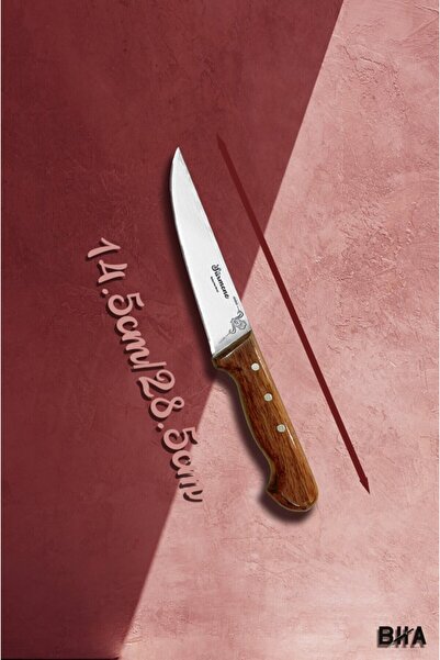 bha Sürmene Rosé Gül Ağacı Sap Paslanmaz Çelik Kasap Bıçağı No. 2 – 14,5 cm