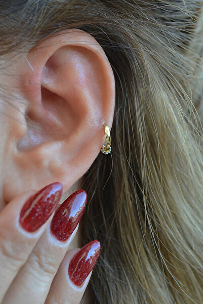 Sacce Scarves&Accessories Zirkon Halka Piercing Tragus Helix Kıkırdak Küpesi