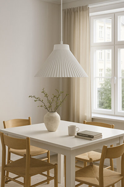 Limon 3D Desing Norlys Tekli Beyaz Sarkıt Avize • Modern Rustik Endüstriyel E27 Duy Mutfak, Salon, Kafe Aydınlatma