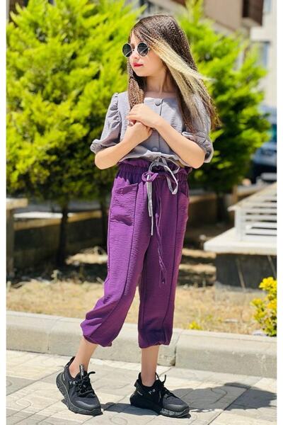 Burçak Butik Комплект із блузки, штанів та шпильки для волосся, літній костюм...