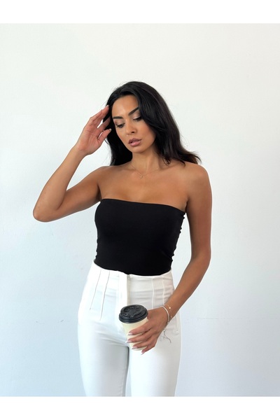 woreys Černá halenka bez ramínek