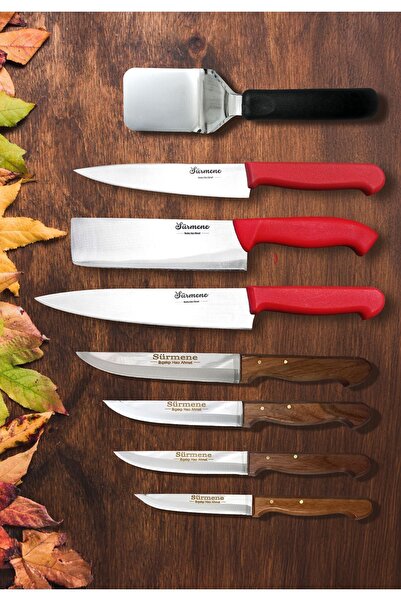 Sürmene Bıçakçı Hacı Ahmet Mutfak Çeyiz Seti 8 Parça Şef Dilimleme Sebze Günl...