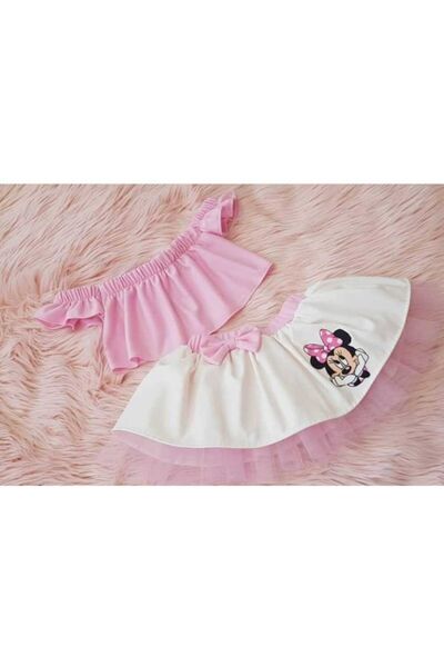 NA ADDESIGN Girl's Mickey Mouse Tulle Skirt Blouse Set