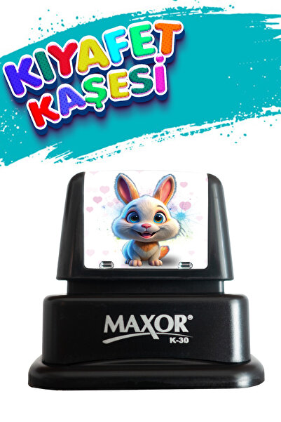 maxor Kıyafet Kaşesi Tavşan Temalı Öğrenci Kaşesi / Kıyafet Etiketi / Kumaş K...