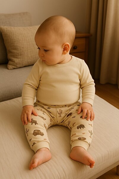 Kindo Baby 0/3 Ay 3/6 Ay 6/9 Ay 9/12 Ay - 1 Yaş,2yaş,3yaş,4yaş Penye Pantolon...