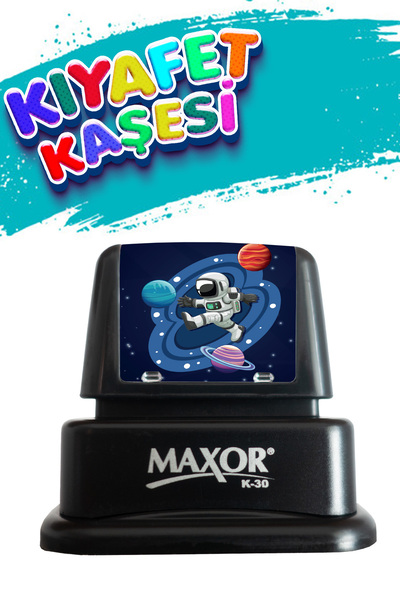 maxor Kıyafet Kaşesi Astronot Temalı Öğrenci Kaşesi/ Kıyafet Etiketi / Kumaş ...