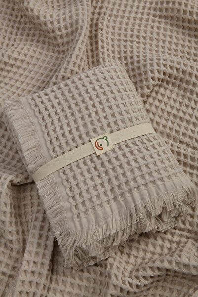 e&f Store Natural Cotton Baby Blanket - Waffle Fabric - Mink