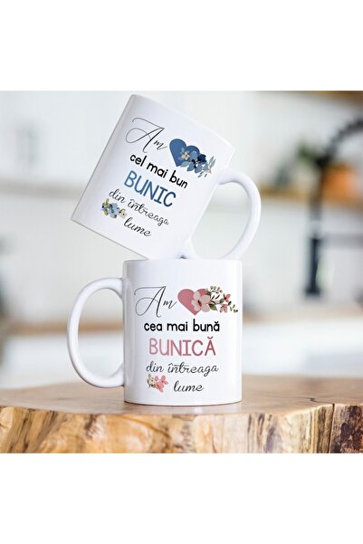 OEM Set 2 Cani Personalizate, Cei Mai Buni Bunici, 300 ml