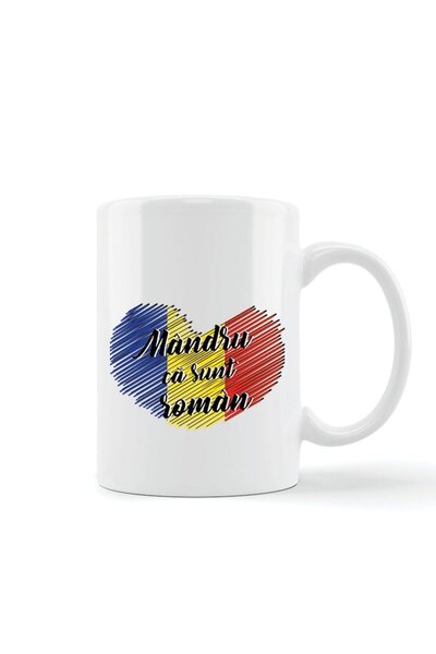 OEM Cana Personalizata, Mandru ca sunt Roman, 300 ml