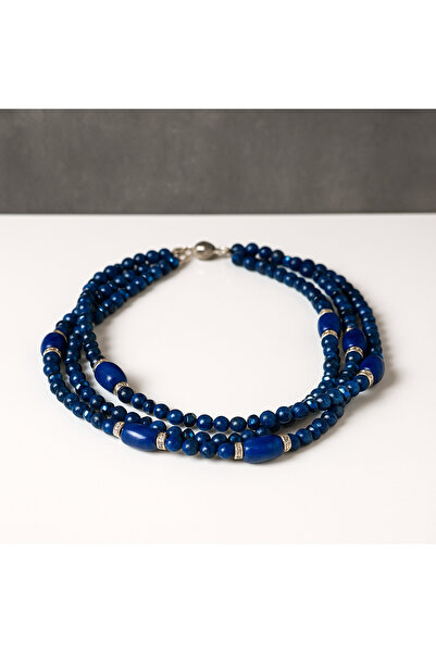 Asteria Elite قلادة العقيق جاسبر 3 صفوف للحماية من الشر