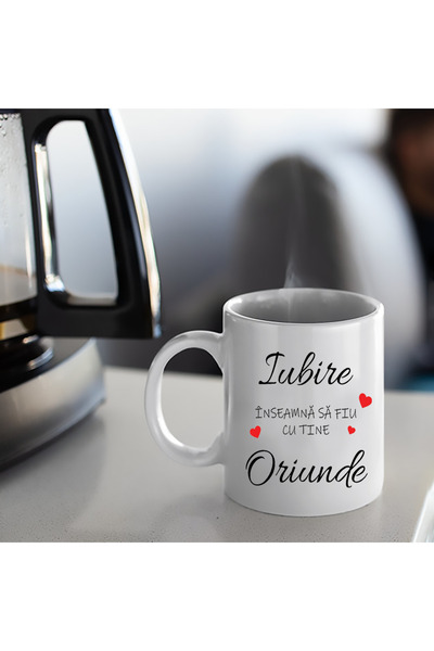 OEM Ceramic mug with message Love anywhere, 300 ml