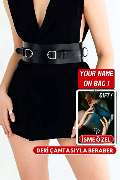 Angels Passion Deri Elbise Kemeri, Şık Deri Korse Kemer