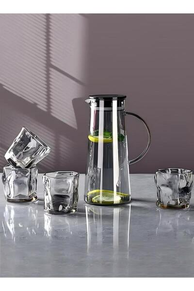 Generic Glass Pitcher With Lid and Spout, Beverage Pitcher for Drinks, Glass ...