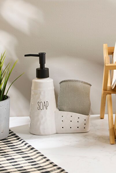 Perotti Sapone Λευκή Σαπουνοθήκη με Σφουγγάρι