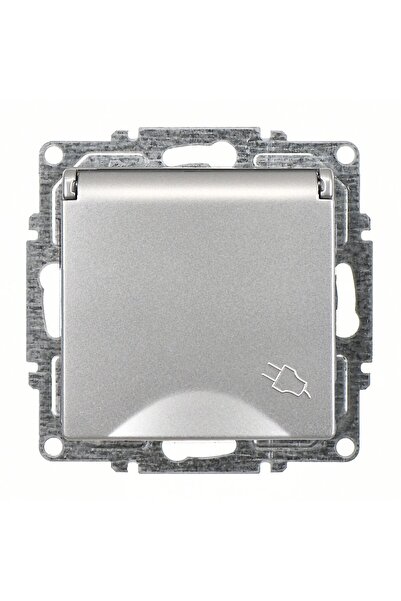 Günsan آلية مقبس أرضي بغطاء فضي من Visage