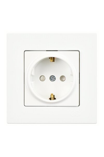 Günsan Eqona White Child Proof Grounded Socket