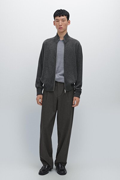 Massimo Dutti %100 kaşmir fermuarlı hırka