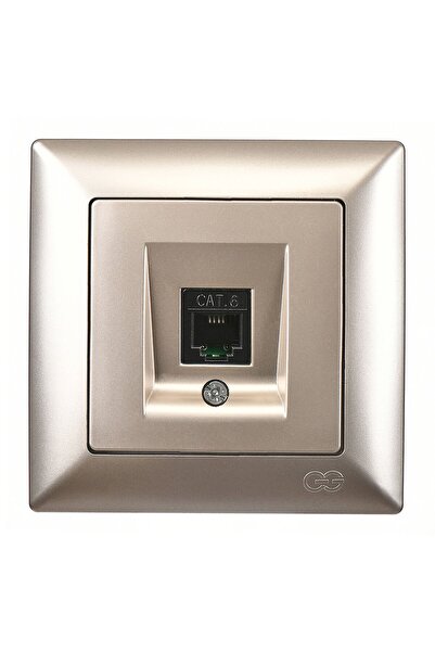 Günsan Visage Metalik Bej Tekli Data Prizi (RJ45 Cat6)
