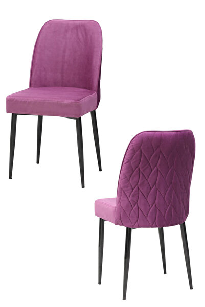 ARTA DOOR Set of 2 Baron Chairs, Comfortable, ergonomic, modern chair, 93*45*45 cm - Purple