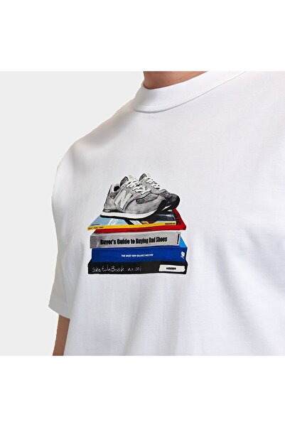 New Balance Ανδρικό λευκό μπλουζάκι Mnt1415