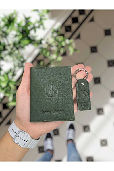 VİSSO MERCEDES Araç Uyumlu VİSSO 1904 Hakiki Deri Araç Ruhsat Kılıfı İsme Öze...