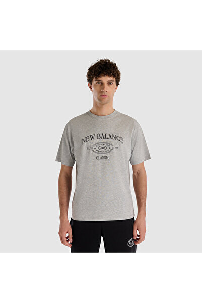 New Balance Ανδρικό μπλουζάκι MNT1508 Γκρι