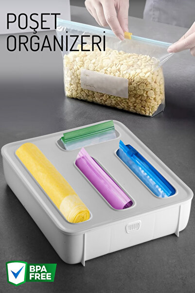 Nandy Home Poşet Organizeri, 4 Bölmeli Poşetlik