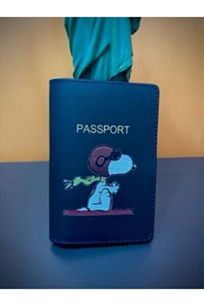 Seyahataksesuar غطاء جواز سفر جلدي بطابع سنوبي