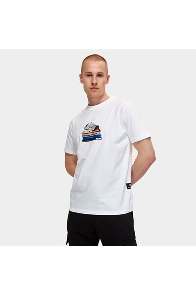 New Balance Ανδρικό λευκό μπλουζάκι Mnt1415
