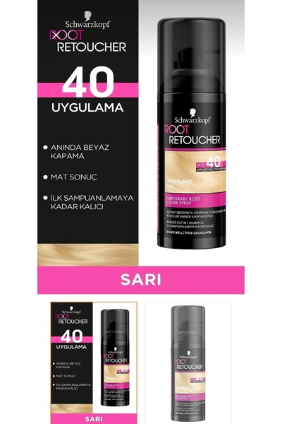 Marka Schwarzkopf ROOT RETOUCHER Sprey Boya 120 ml - Sarı
