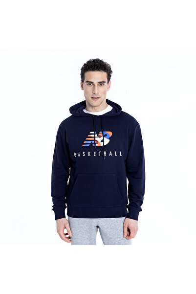 New Balance Hanorac albastru bleumarin pentru bărbați - Lifestyle Mnh1361-avi