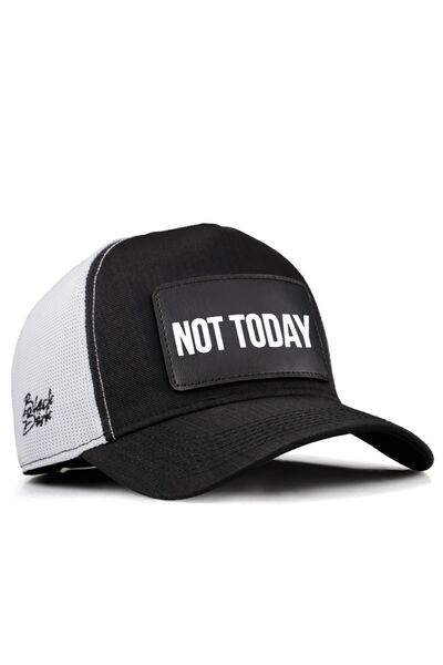 BlackBörk V2 Trucker Not Today - Pălărie unisex din țesătură Cordura alb-negr...