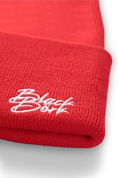 BlackBörk Red Beret with Bear Logo
