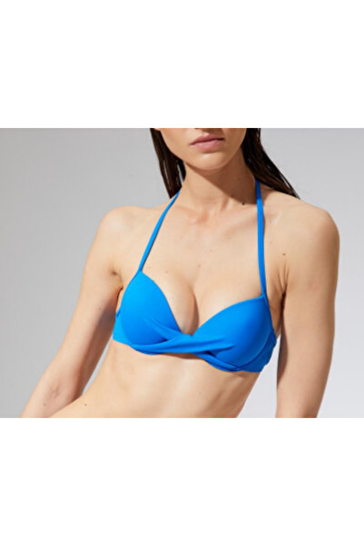 DEEP BEACH Turquoise Front Snap Bikini Top Db20021Bu