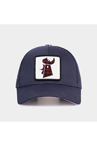 BlackBörk قبعة بيسبول باللون الأزرق الداكن مع شعار Six Horoz