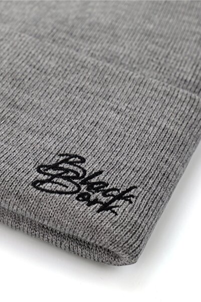 BlackBörk Gray Beanie with Tiger Logo