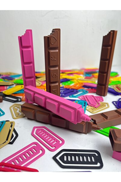 MCY DEKOR 2’li Pembe Ve Çikolata Görünümlü Kalem – Eğlenceli ve Yaratıcı Tasa...