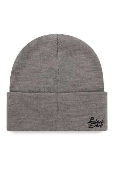 BlackBörk V1 Ακρυλικό Μπόμπο - Γκρι Μπερέ (BEANIE) Unisex με Λογότυπο 4SB