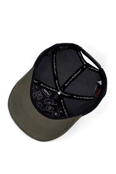 BlackBörk Wolf Logo Khaki-Black Trucker Hat