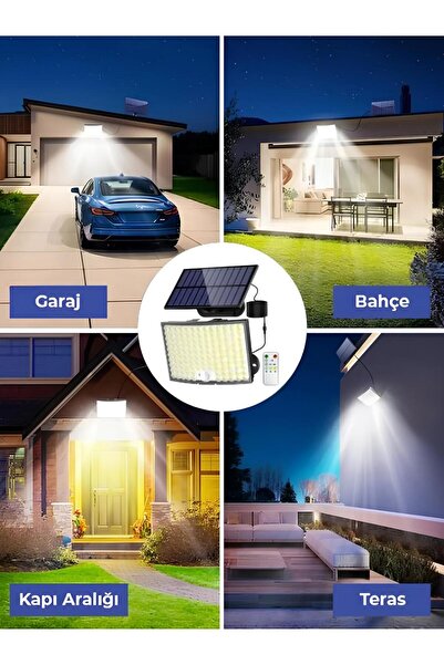 10EN 268 Ledli Solar Projektör 60W Güneş Enerjili Hareket Sensörlü Led Projektör