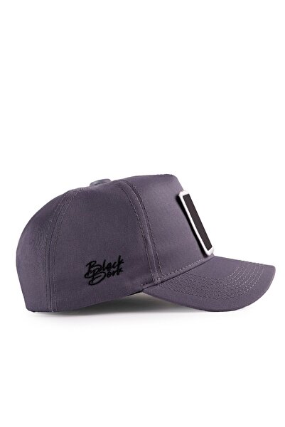 BlackBörk Grey Baseball Cap with Lion Logo