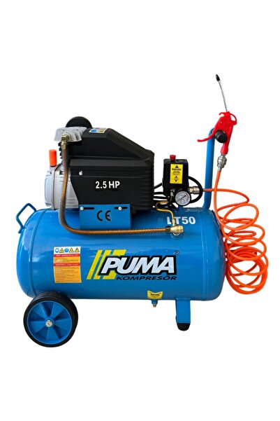 Puma 50 lt KOMPRESÖR 5 Lİ HAVALI SETLİ 2,5 HP YAĞLI HORTUM MAZOT BOYA HAVA LASTİK ŞİŞİRME APARATLARI
