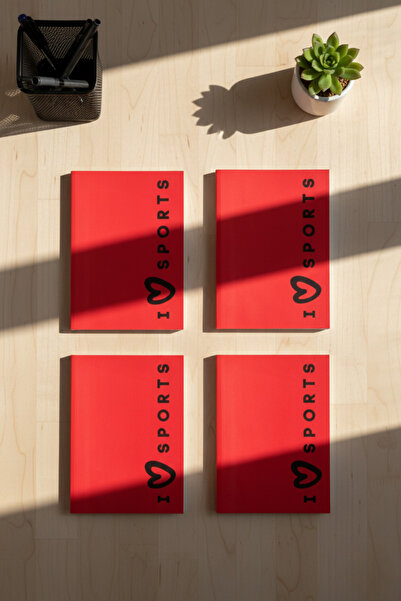 Be Online Sport Collection - Flexible Cover Striped Set of 4 Notebooks 14,8X2...