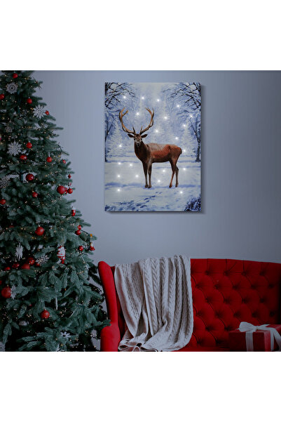 Mercaton LED picture with reindeer 2 AA batteries, 30 x 40 cm (58475)