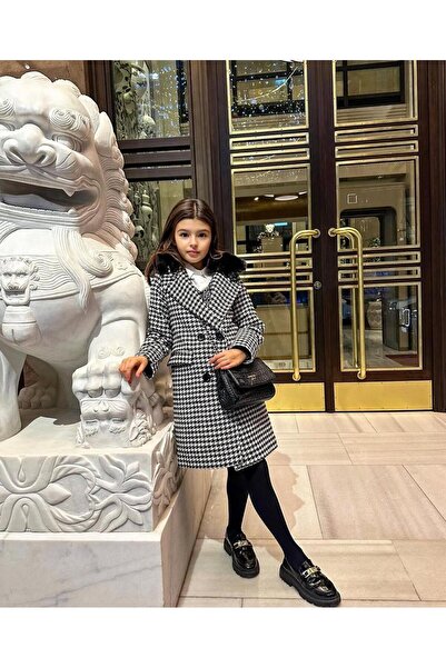 Hilal Akıncı Kids معطف مبطن بالفرو من جلد البجع