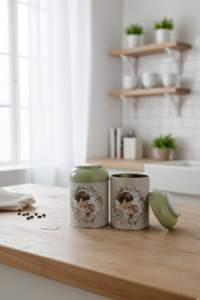 EVLE My Dear Mother Patterned Set of 2 Metal Spice Bowl