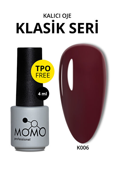 MOMO professional Kalıcı Oje K006, Mürdüm, 4 ml, TPO- FREE