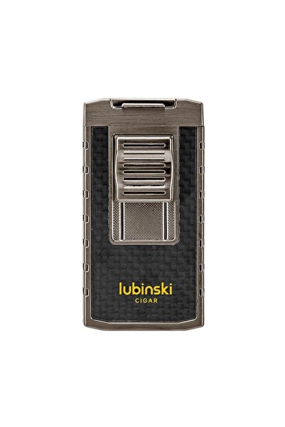 Lubinski Yeni Stil Delicili Çift Torch Puro Çakmağı Gunmetal