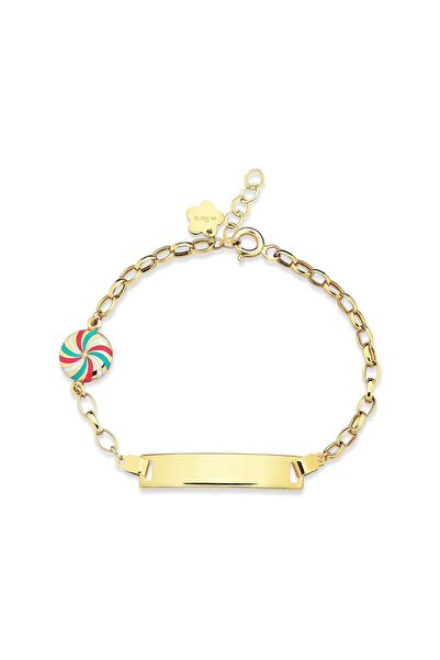 Foen Kids 14 Ayar Altın, Mineli Bebek Çocuk Künye Bileklik